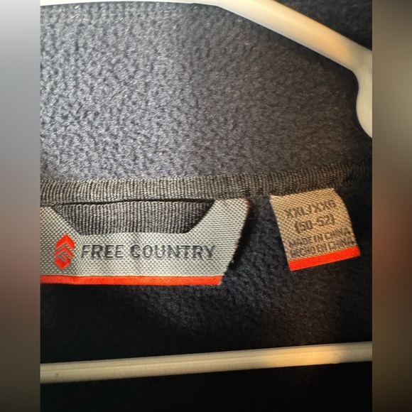 Free Country Men’s Full Zipper Fleece‎ Jacket Black XXL Pockets - Picture 5 of 5